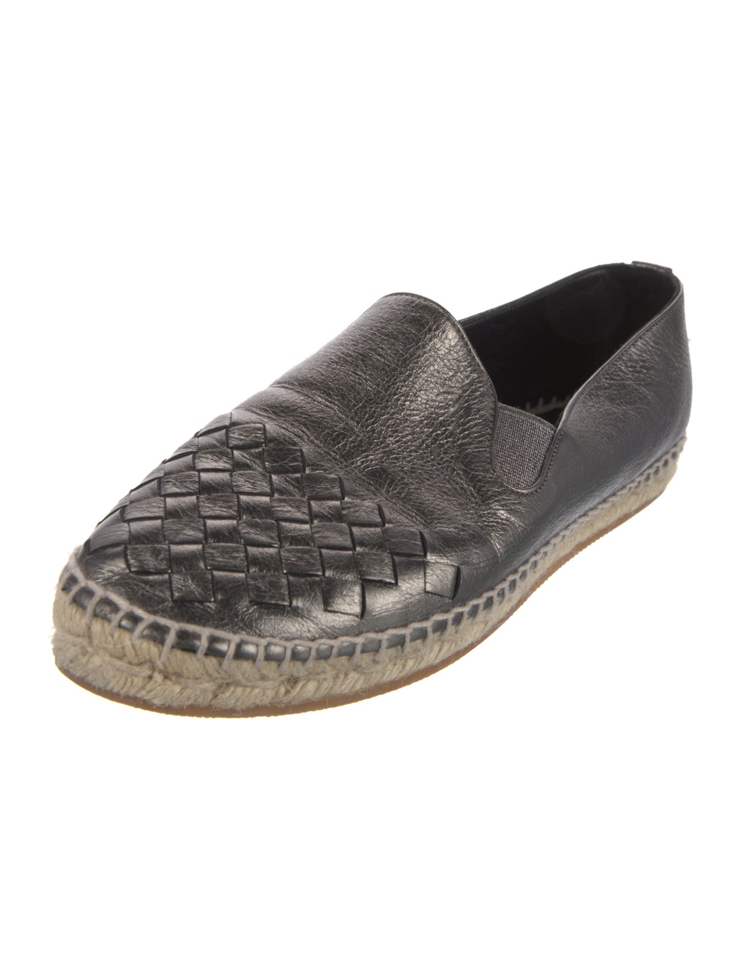 Bottega Veneta Intrecciato Weave Leather Espadrilles